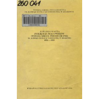 Bibliografia publikacji pracowników Wyższej Szkoły Pedagogicznej im. Komisji Edukacji Narodowej w Krakowie : 1981-1985